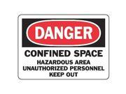 ACCUFORM SIGNS MCSP102VS Danger Sign 7 x 10In R and BK WHT ENG