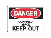 ACCUFORM SIGNS MCSP108VA Danger Sign 7 x 10In R and BK WHT AL ENG