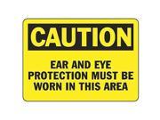 Caution Sign Accuform Signs MPPE786VS 7 Hx10 W
