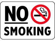 ELECTROMARK Y604989 No Smoking Sign 7 x 10In R and BK WHT