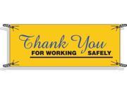 BRADY 50911 Safety Banner 42 x 120In Vinyl Text ENG