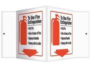 ACCUFORM SIGNS PSP615 Fire Extinguisher Sign 6 x 8 1 2In PS