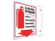 ACCUFORM SIGNS PSP726 Fire Extinguisher Sign 8 x 8In PS ENG