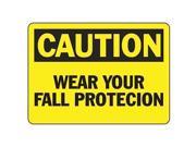 Caution Sign Accuform Signs MFPR602VP 7 Hx10 W