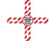 6PPG3 Danger Sign 11 1 2 x 42In R and BK WHT