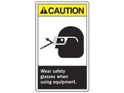 ACCUFORM SIGNS MRPE626VP Caution Sign 10 x 7In YEL and BK WHT ENG