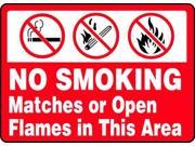 ACCUFORM SIGNS MSMK434VA No Smoking Sign 7 x 10In BW R AL ENG