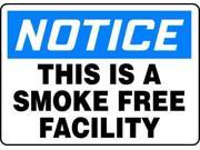 ACCUFORM SIGNS MSMK849VA Notice No Smoking Sign 10 x 14In AL ENG