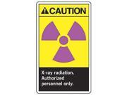 Caution Radiation Sign Accuform Signs MRAD636VP 10 Hx7 W