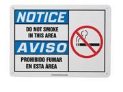 Notice No Smoking Sign Accuform Signs SBMSMK828MVA 10 Hx14 W