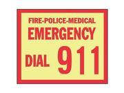 Emergency Sign Accuform Signs MLFE549GF 7 Hx10 W