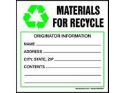 Hazardous Waste Label Accuform Signs MHZW45PSL 6 Hx6 W