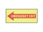 Emergency Exit Sign Accuform Signs MLEX524GF 3 1 2 Hx10 W