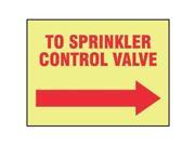 ACCUFORM SIGNS MLFX525GP Fire Sprinkler Control Valve Sign R YEL