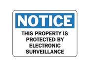 Notice Security Sign Accuform Signs MASE802VA 7 Hx10 W