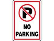 ACCUFORM SIGNS MVHR402VA Parking Sign 14 x 10In R and BK WHT AL