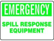 ACCUFORM SIGNS MCHL907VA Emergency Sign 10 x 14In GRN WHT AL ENG