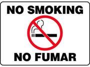 ACCUFORM SIGNS SBMSMK948MVA No Smoking Sign 10 x 14In R and BK WHT