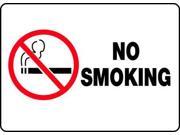 ACCUFORM SIGNS MSMK948VA No Smoking Sign 10 x 14In R and BK WHT