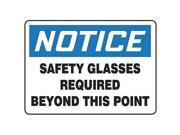 ACCUFORM SIGNS MPPA818VP Notice Sign 10 x 14In BL and BK WHT ENG