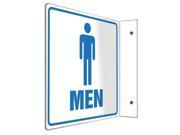 ACCUFORM SIGNS PSP734 Restroom Sign 8 x 8In BL WHT PLSTC Men