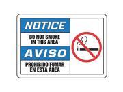 ACCUFORM SIGNS SBMSMK828MVP Notice No Smoking Sign 10 x 14In PLSTC