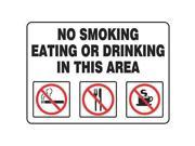 No Smoking Sign Accuform Signs MSMK409VP 7 Hx10 W