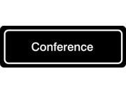 UNITED VISUAL PRODUCTS UVOS1005 Conference Room Sign 3 x 9In WHT BR CONF