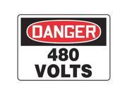 Danger Sign Accuform Signs MELC058VA 7 Hx10 W