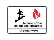 Fire Stairways Sign Accuform Signs MEXT452VS 7 Hx10 W