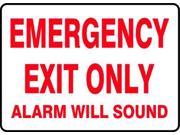 ACCUFORM SIGNS MEXT551VP Emergency Exit Fire Sign 7 x 10In R WHT