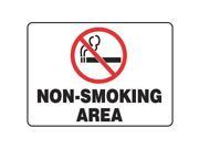 ACCUFORM SIGNS MSMK414VA No Smoking Sign 10 x 14In R and BK WHT