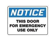ACCUFORM SIGNS MEXT801VP Fire Door Sign 10 x 14In BK and BL WHT