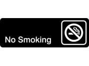 UNITED VISUAL PRODUCTS UVOS1014 No Smoking Sign 3 x 9In WHT BR ACRYL ENG