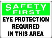 Personal Protection Sign Accuform Signs MPPA900VA 10 Hx14 W