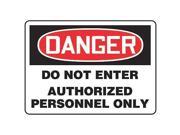 ACCUFORM SIGNS MADM141VA Danger Sign 10 x 14In R and BK WHT AL