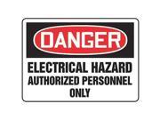 ACCUFORM SIGNS MELC275VS Danger Sign 7 x 10In R and BK WHT ENG