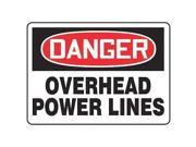 ACCUFORM SIGNS MELC054VP Danger Sign 10 x 14In R and BK WHT AL