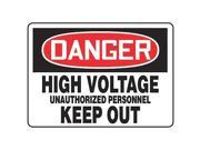 Danger Sign Accuform Signs MELC044VA 10 Hx14 W