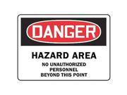 ACCUFORM SIGNS MADM043VA Danger Sign 7 x 10In R and BK WHT AL ENG