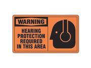 ACCUFORM SIGNS MPPE323VA Warning Sign 7 x 10In BK ORN AL ENG SURF