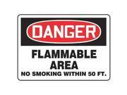 Danger No Smoking Sign Accuform Signs MCHL007VP 10 Hx14 W