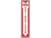 ACCUFORM SIGNS MFXG545VA Fire Extinguisher Sign 18 x 4In R WHT AL