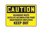 ACCUFORM SIGNS MCHL644VP Caution Sign 10 x 14In BK YEL PLSTC ENG