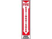 Fire Extinguisher Sign Accuform Signs MFXG584VA 18 Hx4 W