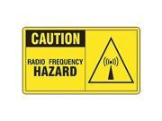 Caution Radiation Sign Accuform Signs MRFQ601VS 7 Hx10 W