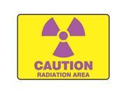 Caution Radiation Sign Accuform Signs MRAD501VS 7 Hx10 W