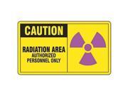 ACCUFORM SIGNS MRAD632VP Caution Radiation Sign 7 x 10In PLSTC