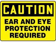ACCUFORM SIGNS MPPE436VS Caution Sign Eye Ear Protect 7 x 10In SA