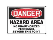ACCUFORM SIGNS MADC002VP Danger Sign 10 x 14In R and BK WHT PLSTC
